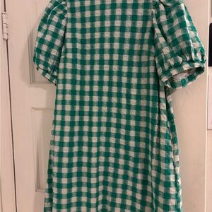 a new day Green and White Gingham Mini Dress